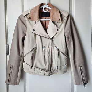 All Saints Mix "Balfern" Leather Biker Jacket